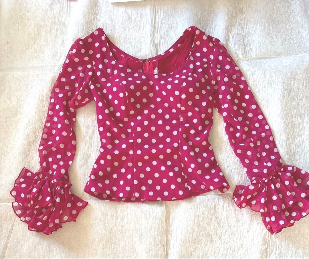 ★ rinです　フラメンコ　ブラウス・ピアス2点・ネックレス