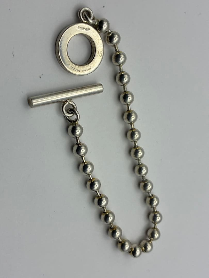 さ*わ様 GUCCI グッチ ボールチェーン ブレスレット 925 シルバー 刻