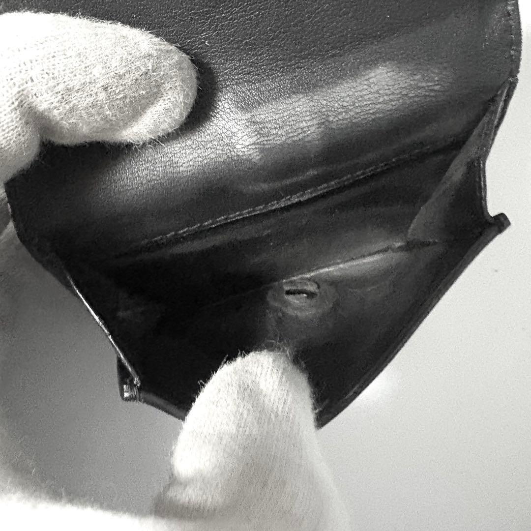 美品　SAINT LAURENT　三つ折り財布　カサンドラ　シルバー金具