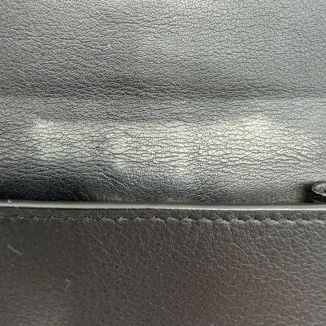 美品　SAINT LAURENT　三つ折り財布　カサンドラ　シルバー金具