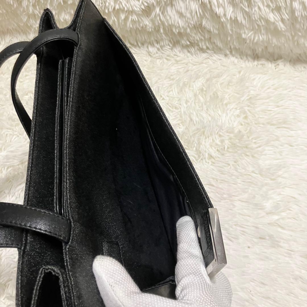 GIVENCHY トートバッグ 4Gロゴ 肩掛け シルバー金具 牛革 黒