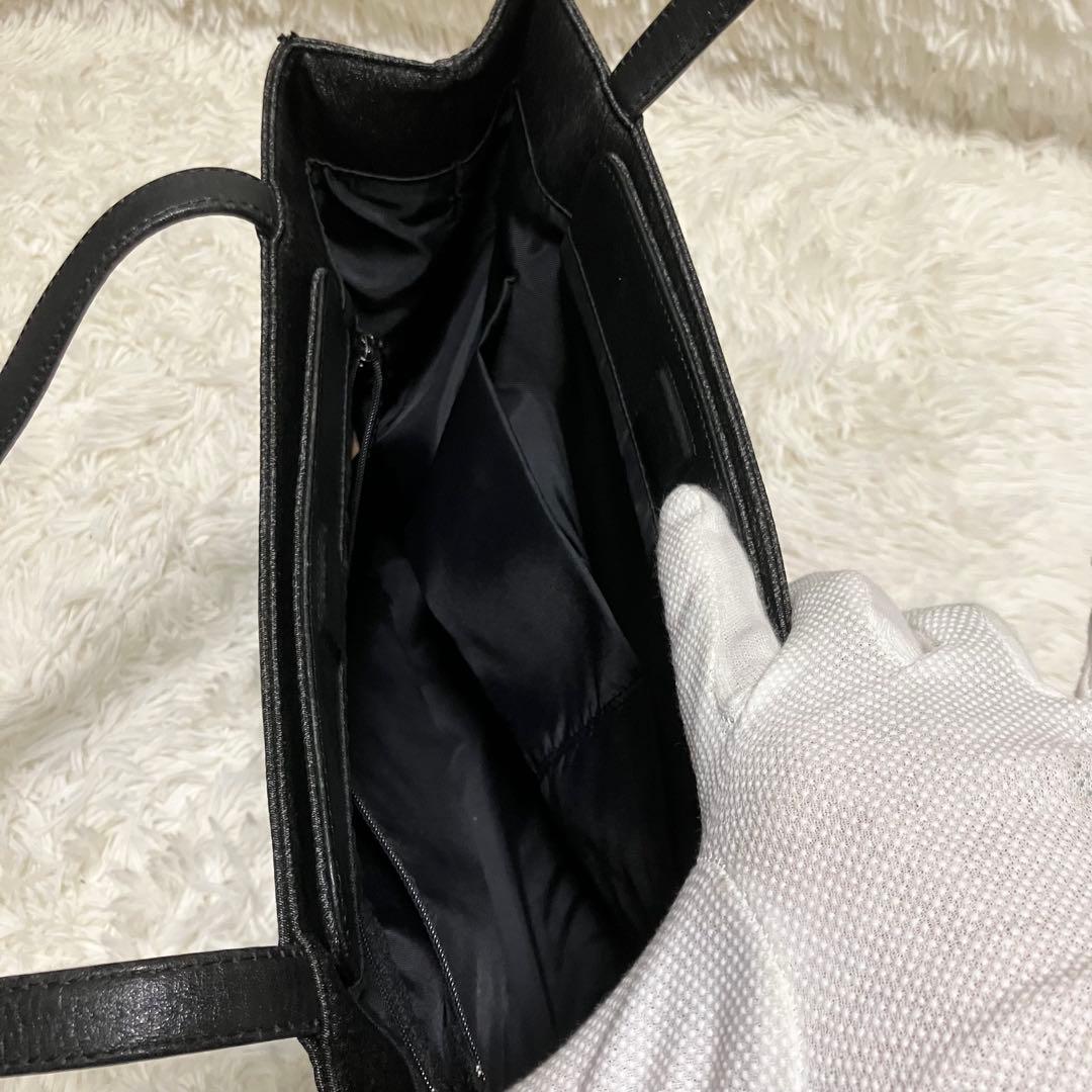 GIVENCHY トートバッグ 4Gロゴ 肩掛け シルバー金具 牛革 黒