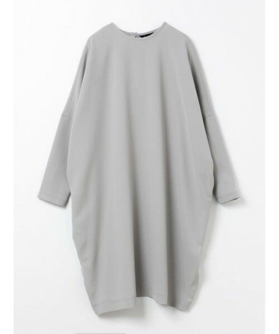 【極美品】mizuiro ind コクーンワイドワンピース ライトグレー 日本製