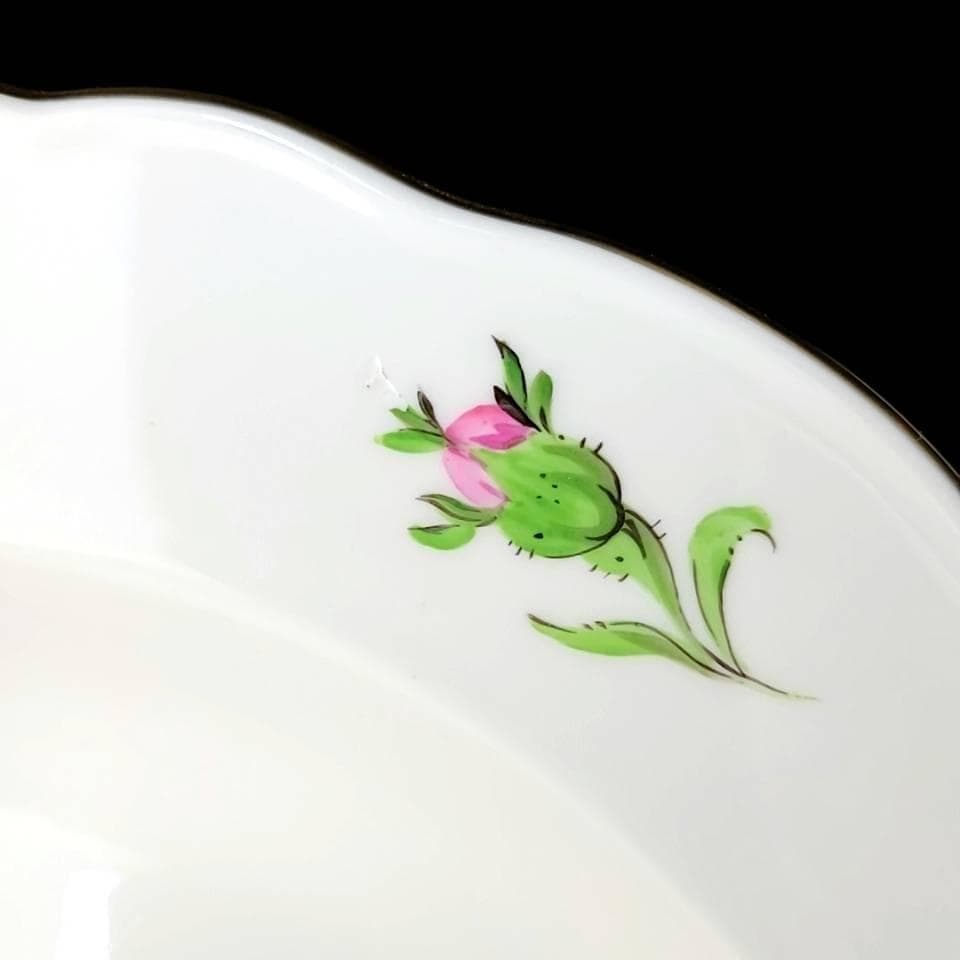 ＊良品＊マイセン　ピンクローズ　モスローズ　ディーププレート　深皿　6枚 1