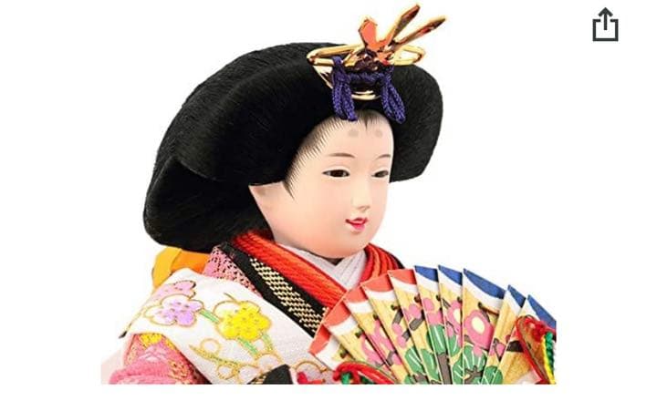 雛人形 雛 狭山清玉 五人飾り 桜 本焼桐 アクリルケース オルゴール付