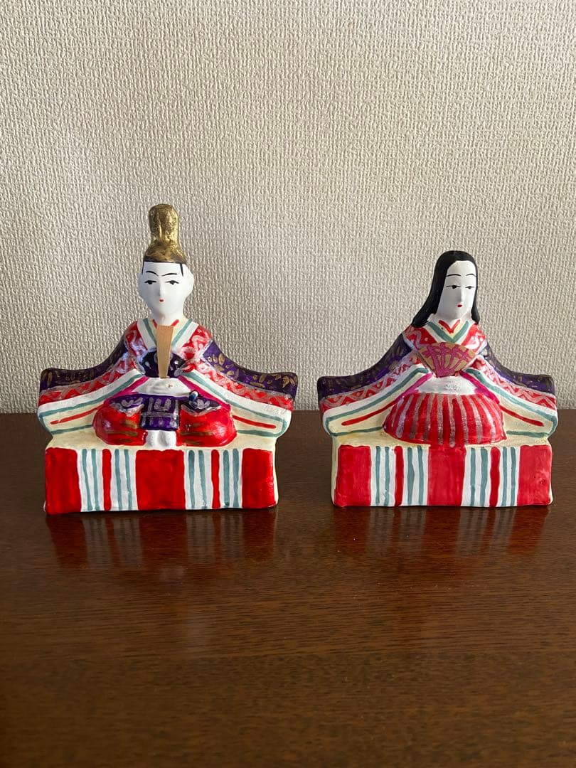 富山伝統工芸　土人形　雛人形 男雛 女雛