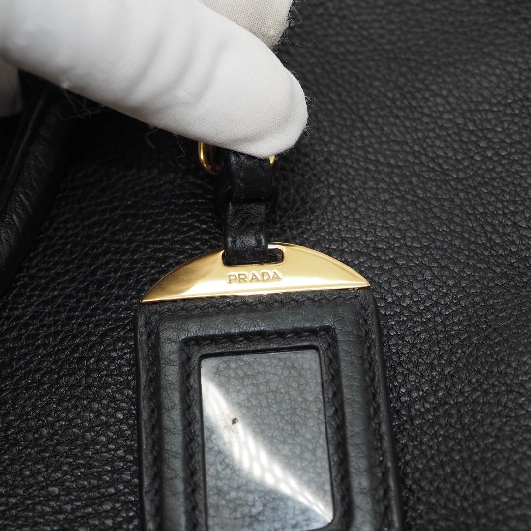 PRADA プラダ トートバッグ ヴィッテロダイノ レザー ブラック 2WAY