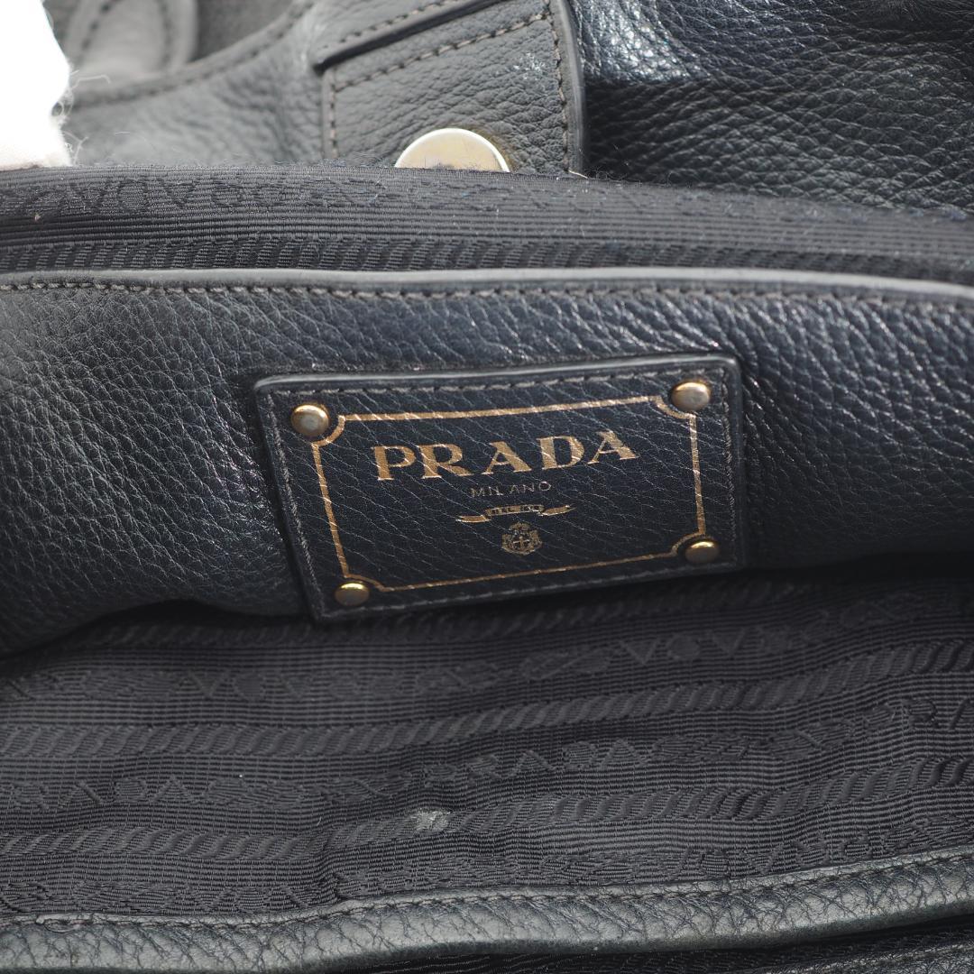 PRADA プラダ トートバッグ ヴィッテロダイノ レザー ブラック 2WAY