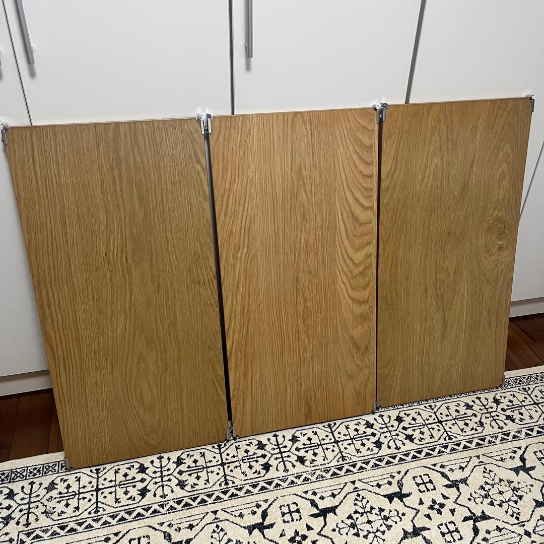 【無印良品】ステンレスユニットシェルフ オーク材 ワイド小 ３段