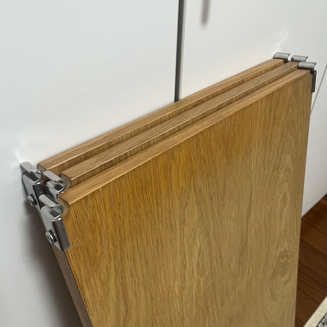 【無印良品】ステンレスユニットシェルフ オーク材 ワイド小 ３段