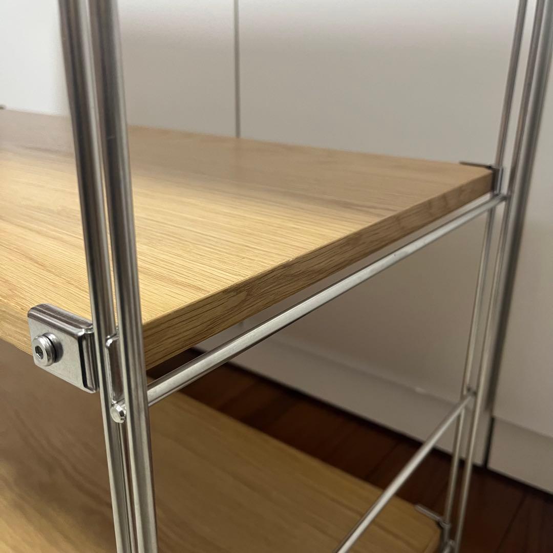 【無印良品】ステンレスユニットシェルフ オーク材 ワイド小 ３段