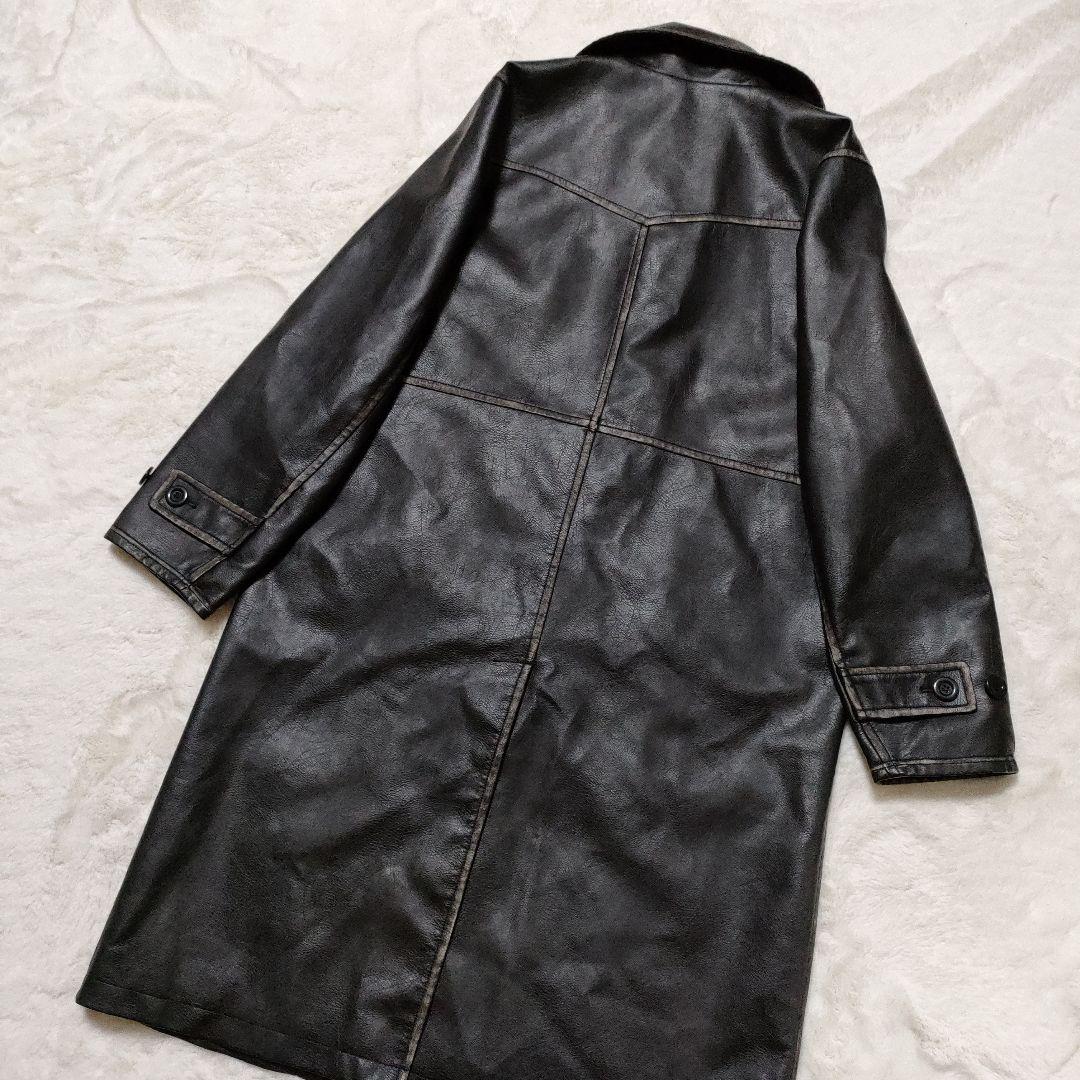美品✨️ SLY レザーコート ヴィンテージ感 ロングコート 黒