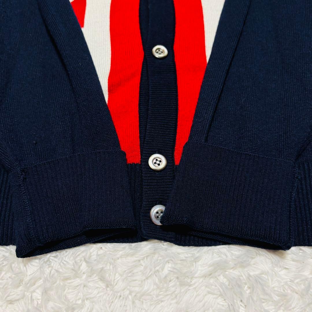 美品 BEAMS 別注 フレッドペリー ユニオンジャック カーディガン ロゴ刺繍