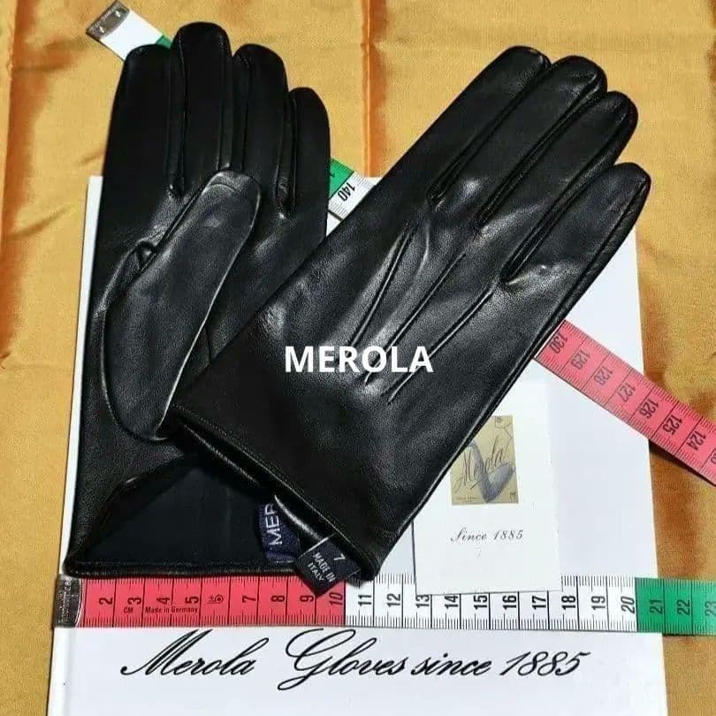 最終8.0 メローラ ナッパ黒 ライニングなし グローブ 革手袋 MEROLA