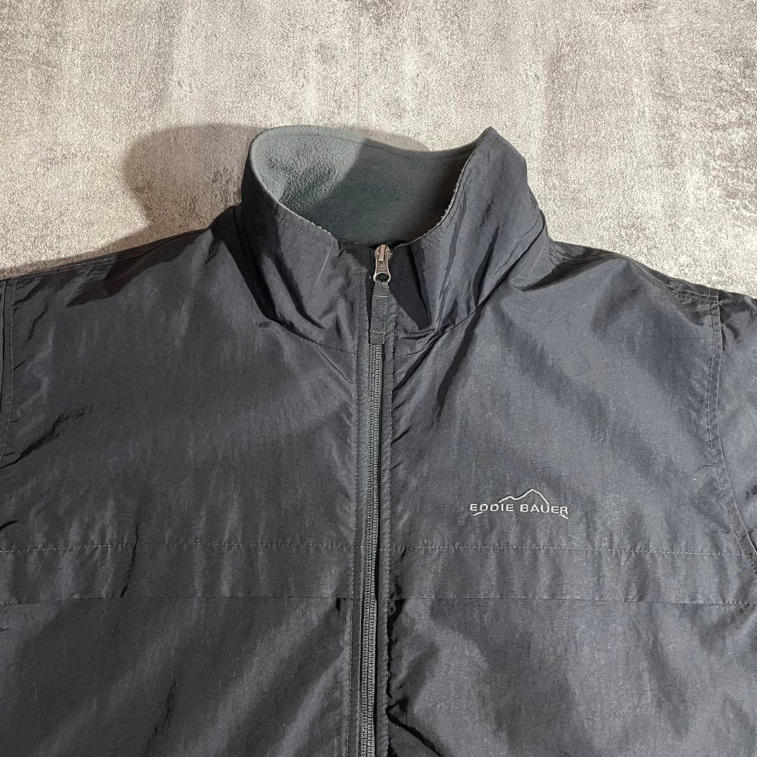 00'sEddie Bauerエディーバウアーウォームアップジャケット黒灰色XL