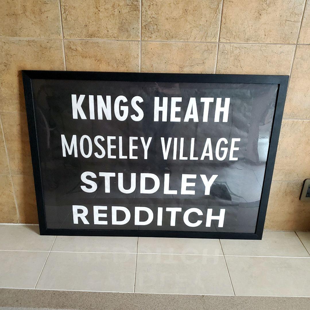 額入り　イギリス　バスサイン　特大　フレーム　ヴィンテージ  オブジェ