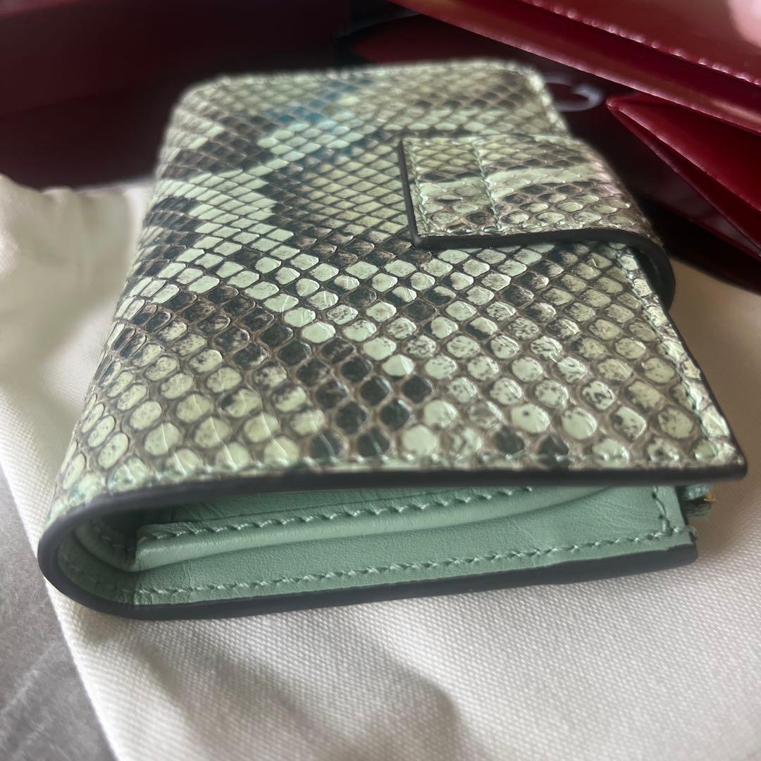 GUCCI パイソンウォレット　バンブー付き