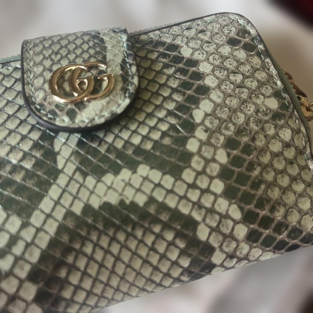 GUCCI パイソンウォレット　バンブー付き