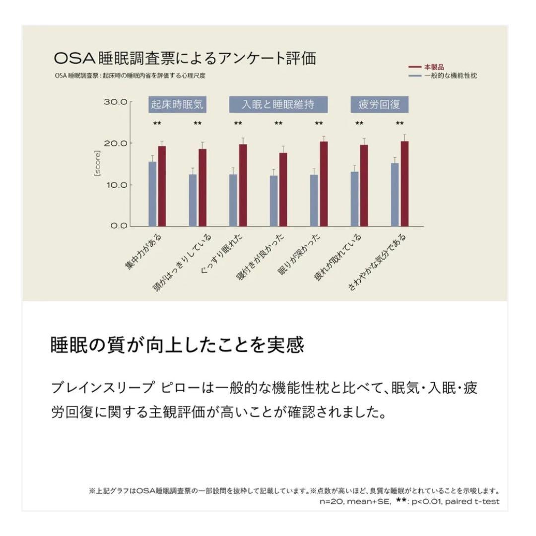 美品　BRAIN SLEEP ブレインスリープピロー スタンダード