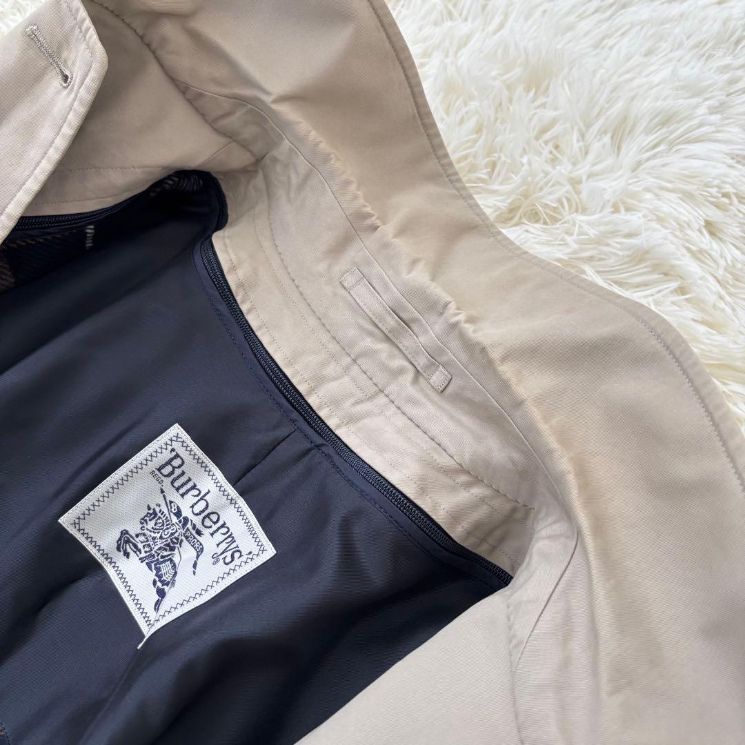 バーバリー ノバチェック ステンカラーコート ライナー7 S〜M相当 アイボリー