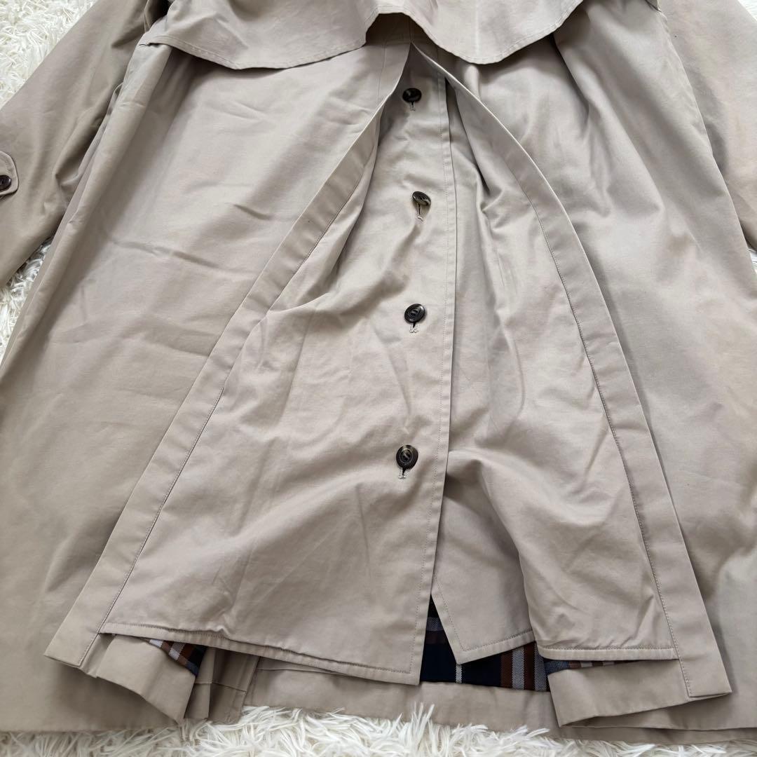 バーバリー ノバチェック ステンカラーコート ライナー7 S〜M相当 アイボリー