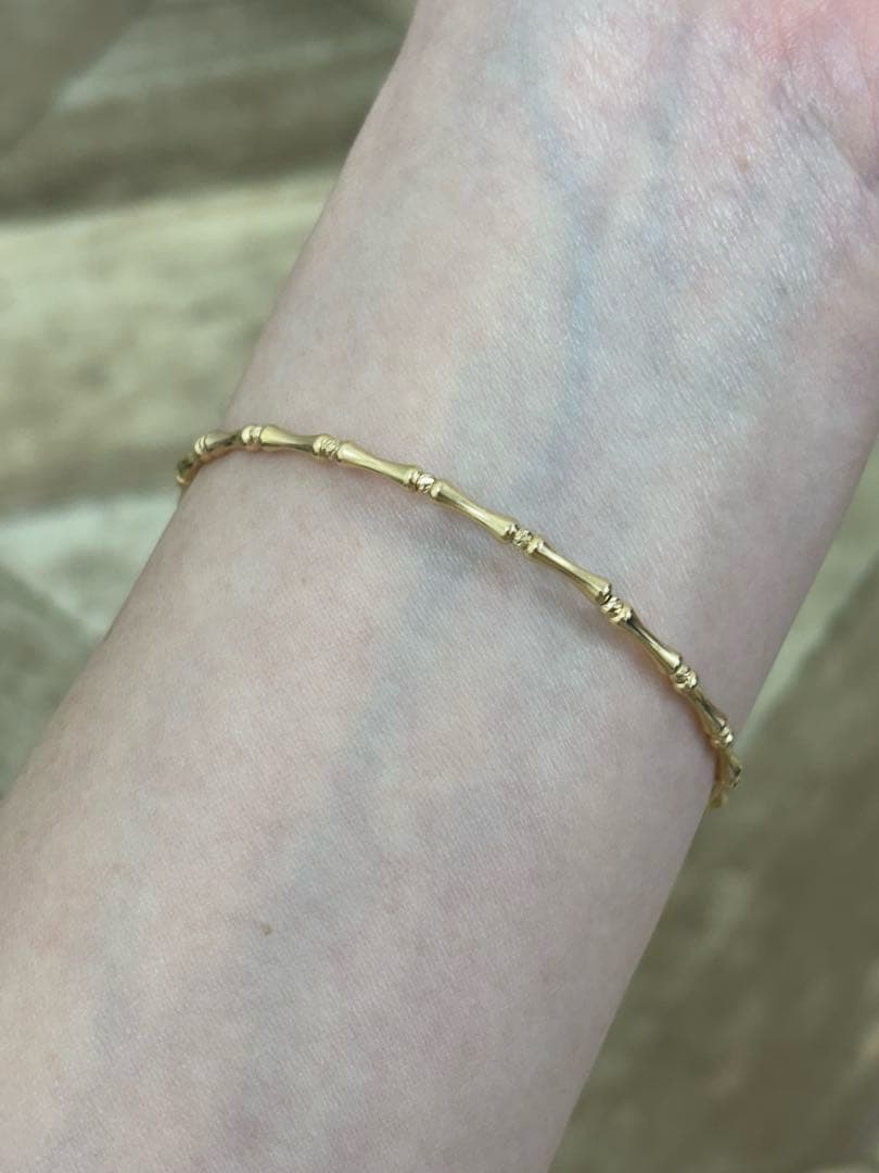 K18 バングル【未使用】商品説明をよくお読みいただき、勢い購入はお控えください