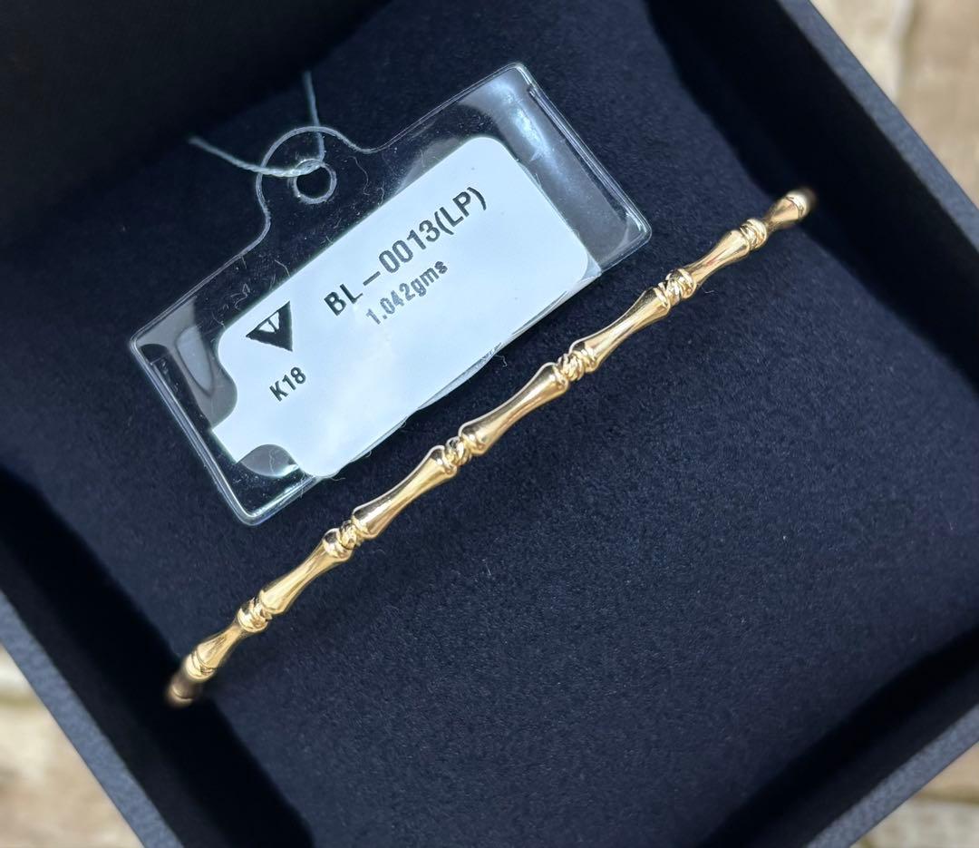 K18 バングル【未使用】商品説明をよくお読みいただき、勢い購入はお控えください