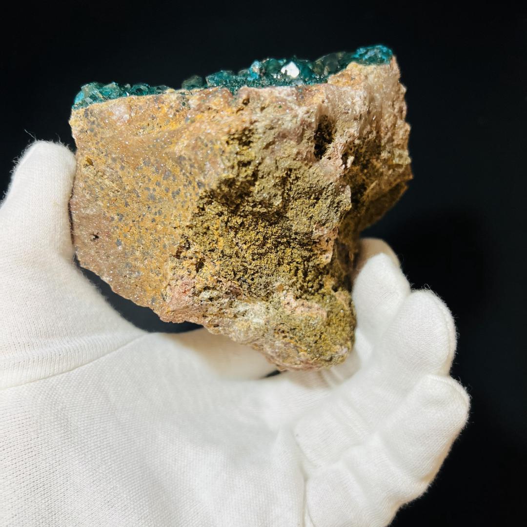 ディオプターゼ 原石 標本 521g 希少・レア 翠銅鉱 アズライト 共生