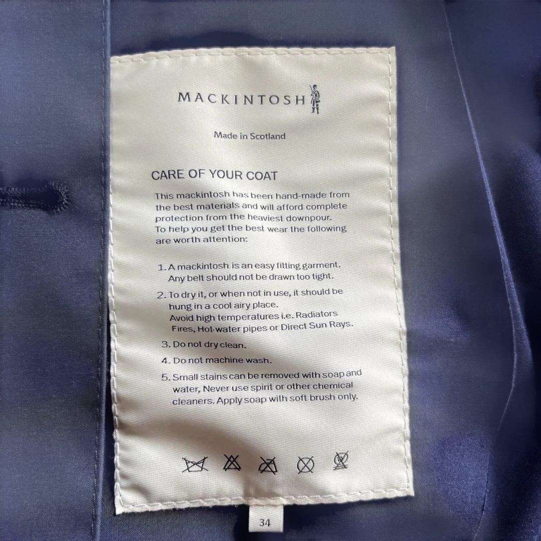 マッキントッシュ　ゴム引きコート　ダンカン　ネイビー　サイズ34