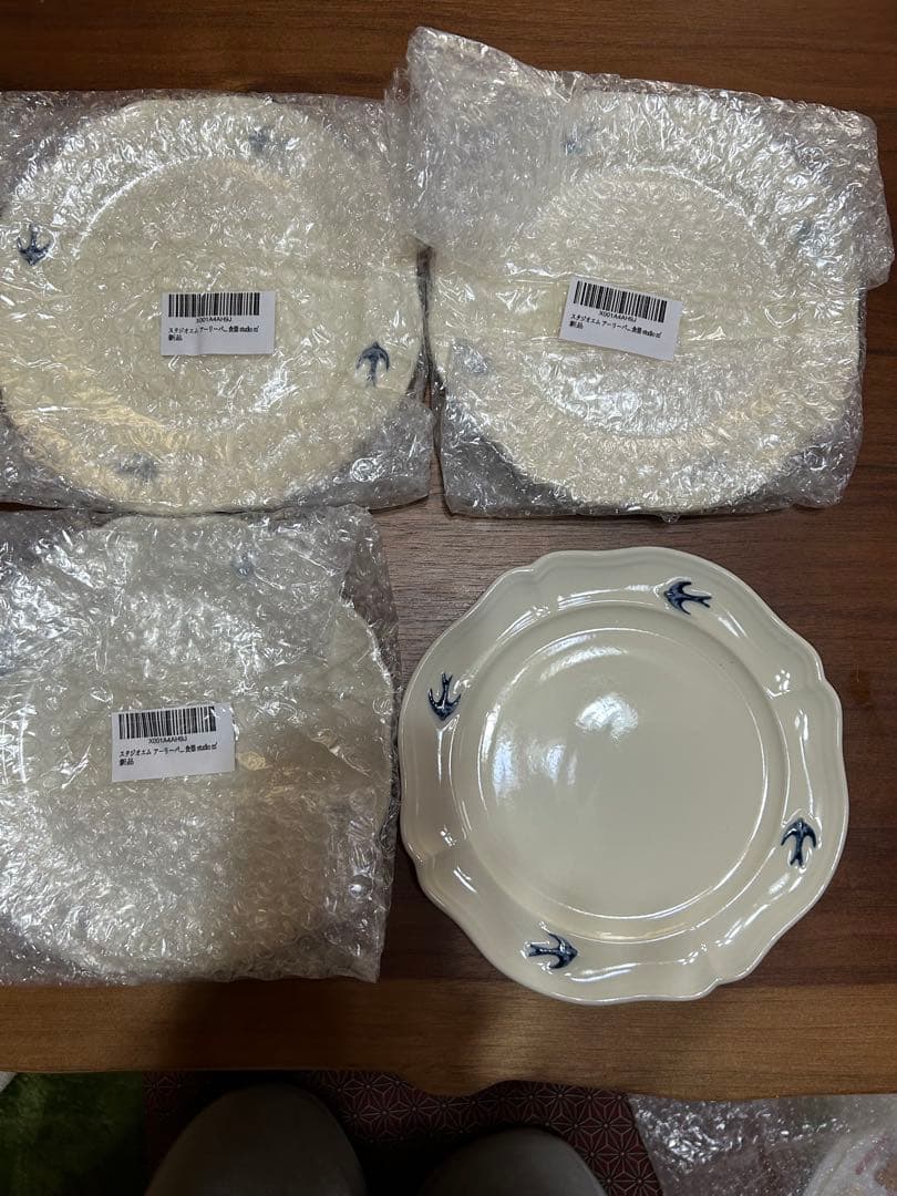 新品studio m'アーリーバード ラウンドプレートL 食器 4枚セット