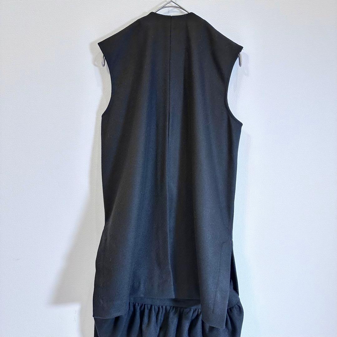 ヨーコチャン オールインワン カシュクール ノースリーブ ウール ブラック 38