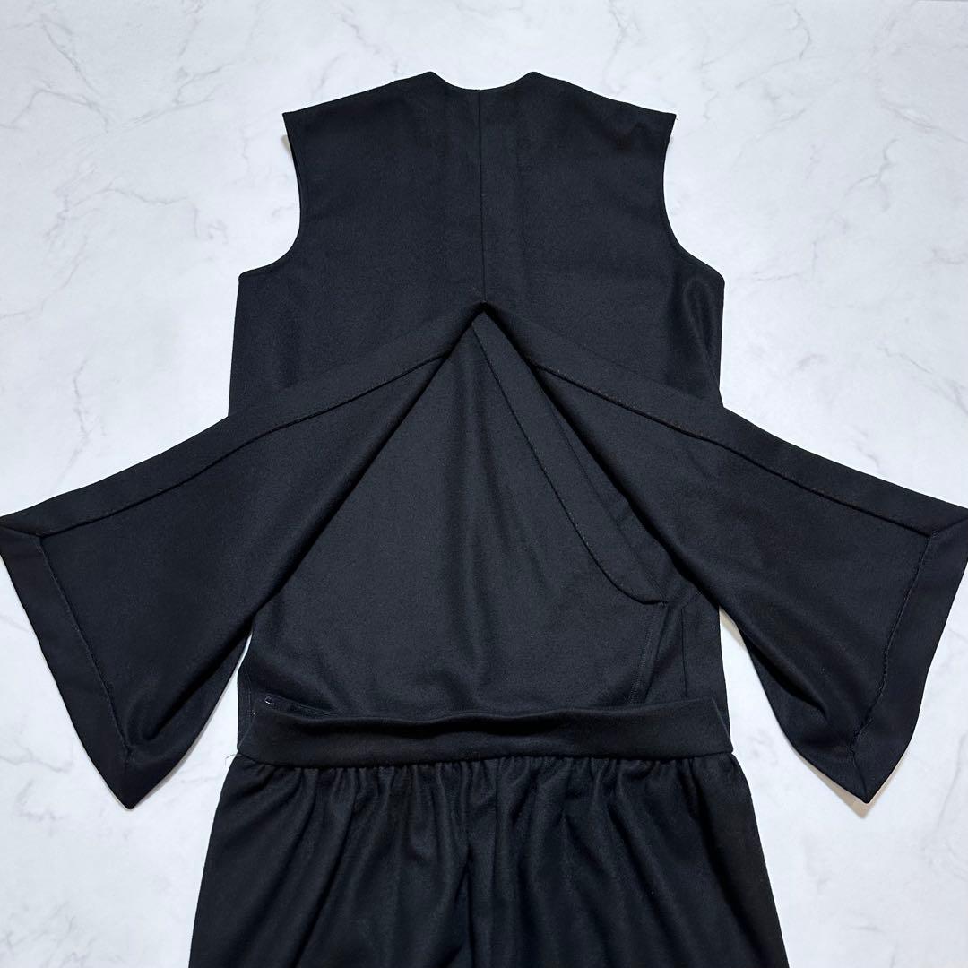 ヨーコチャン オールインワン カシュクール ノースリーブ ウール ブラック 38