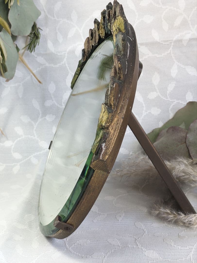 イギリスアンティーク バーボラミラー アンティーク鏡 1920年代 卓上ミラー