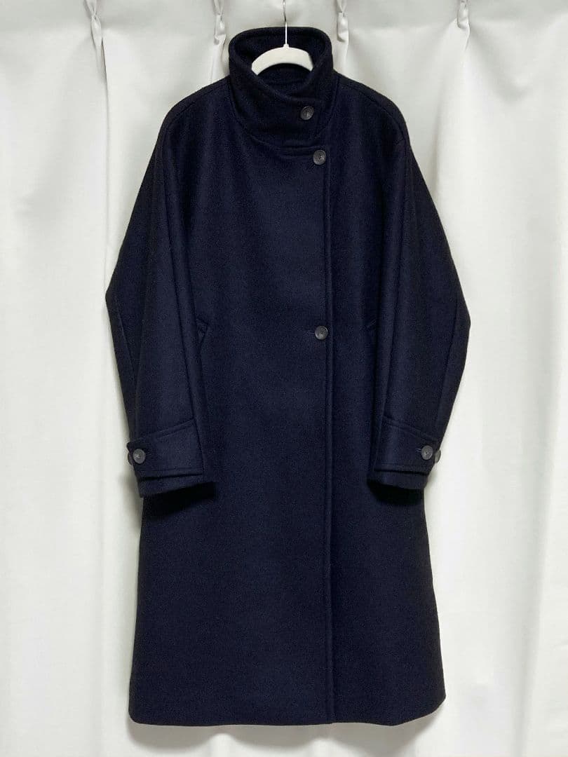極美品 ＜SPINTOシリーズ＞ メルトン スタンドカラー コート