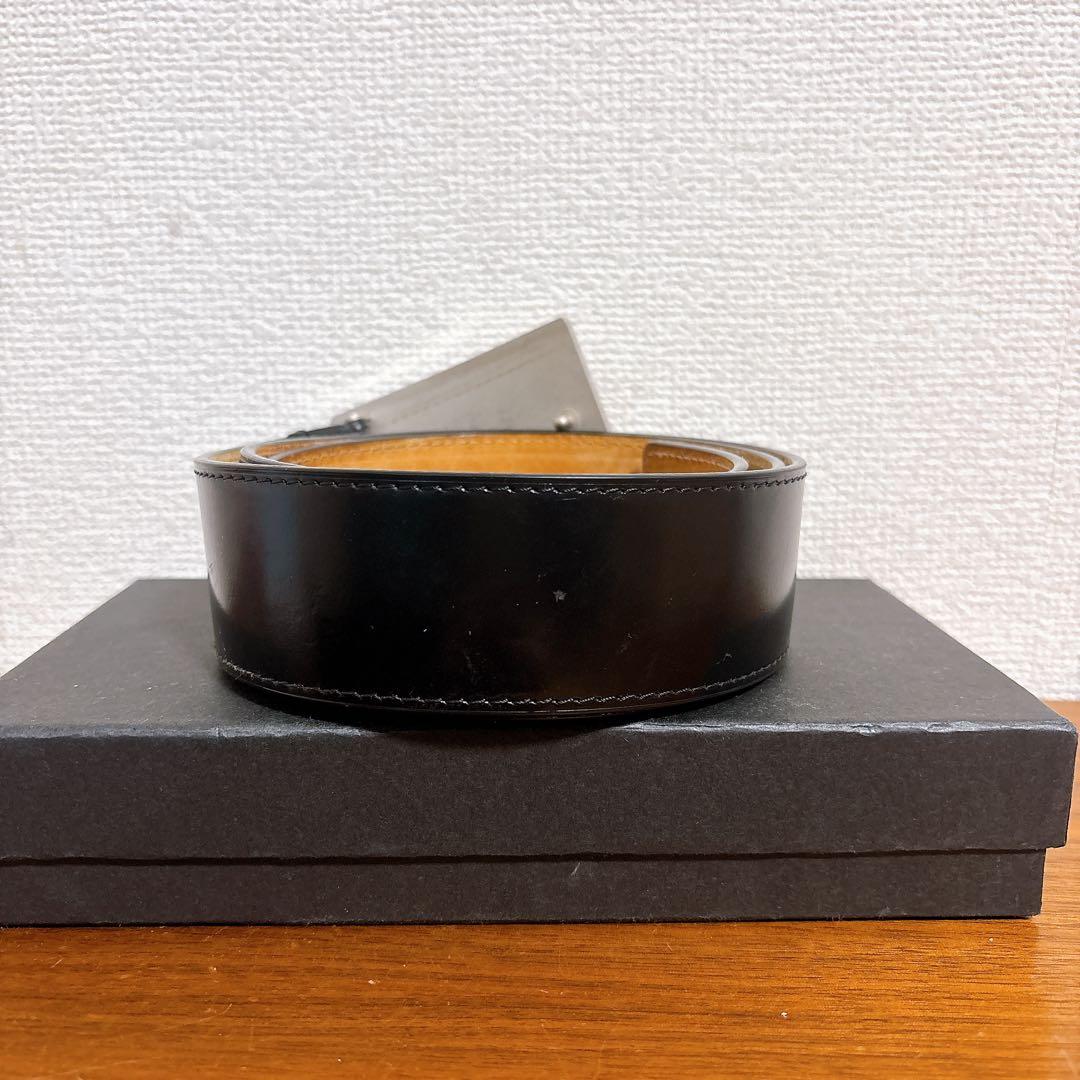 Louis Vuitton ルイヴィトン レザー ベルト ブラック プレート