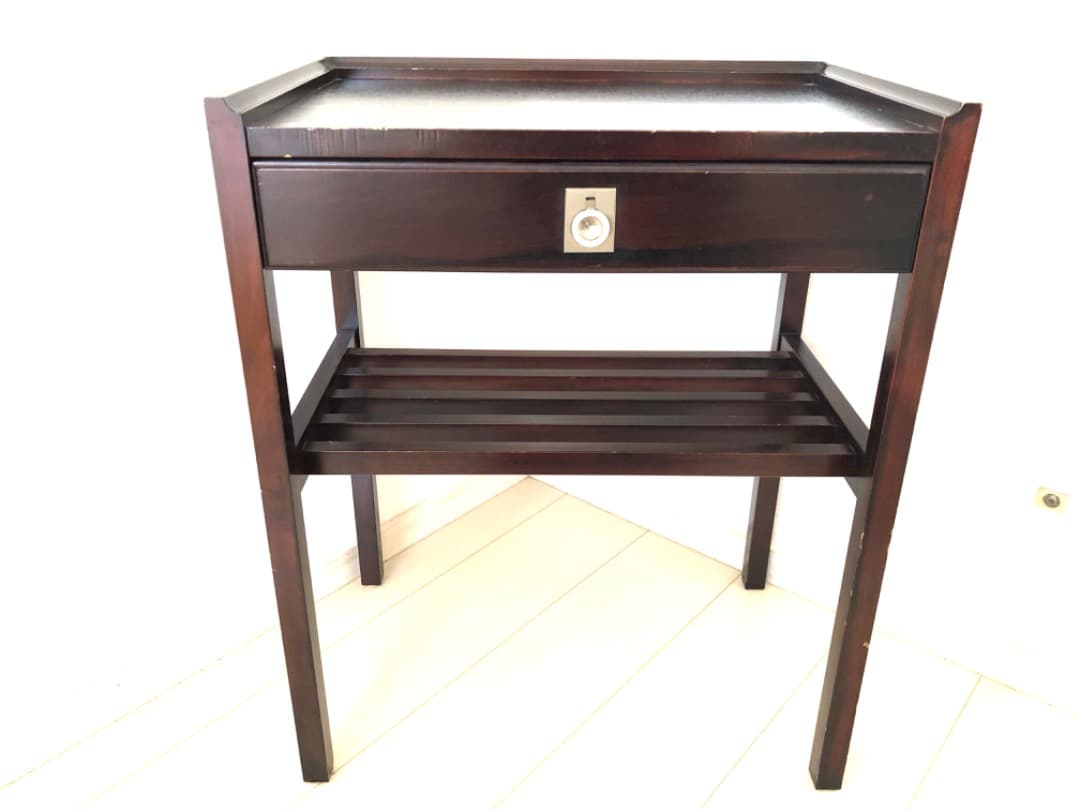 【ヴィンテージ カリモク】引出し付き サイドテーブル コンソール 花台
