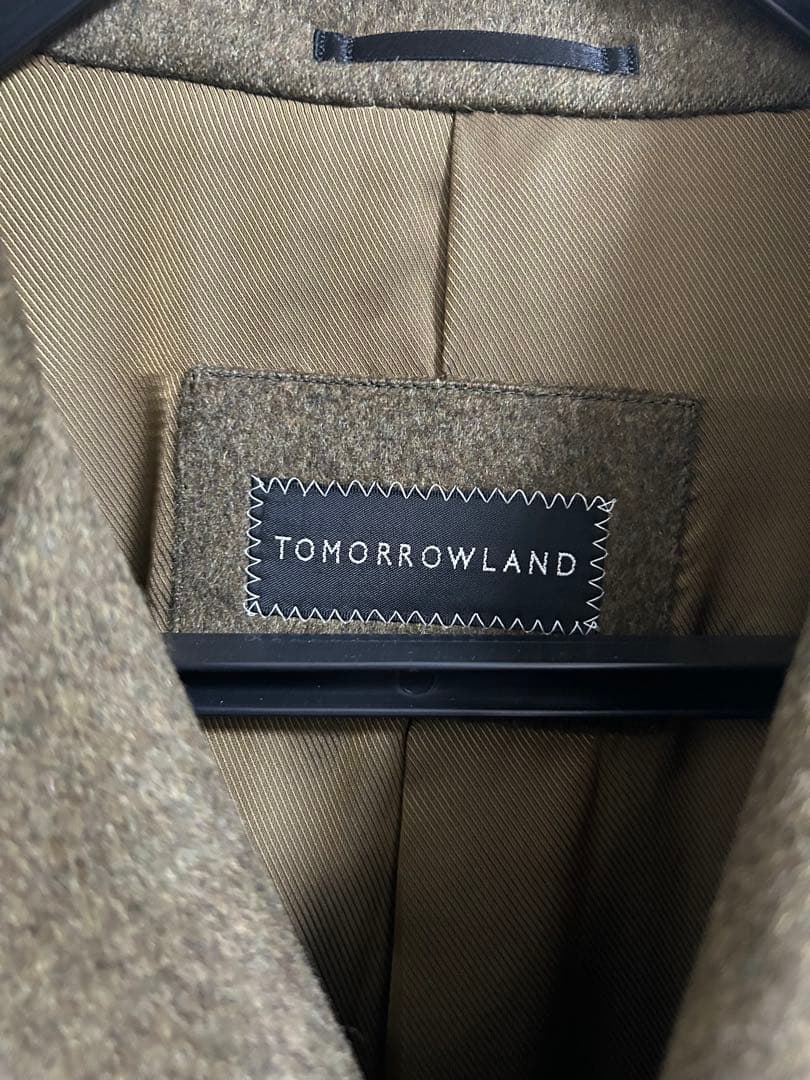 【TOMORROWLAND】カシミヤトレンチコート カーキ