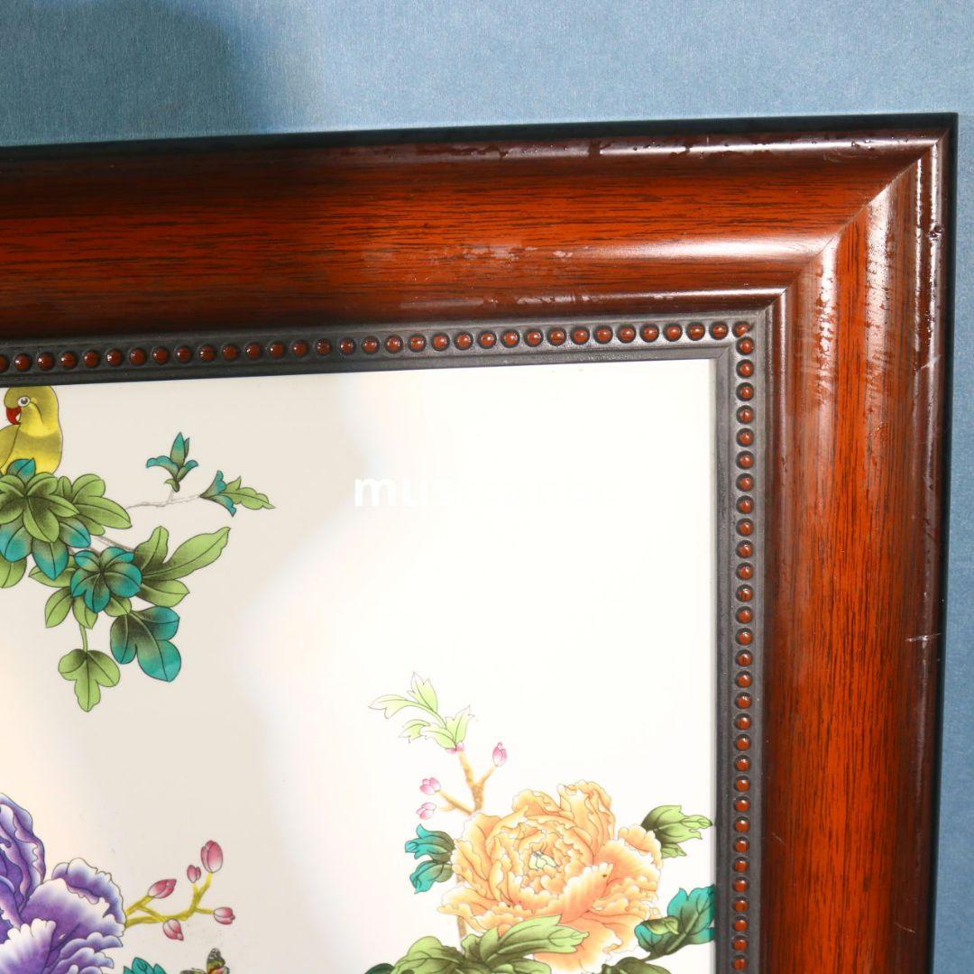 景徳鎮 陶板画 百鳥朝鳳図 応接間 書斎 玄関 装飾画 掛屏 現代工芸品 置物