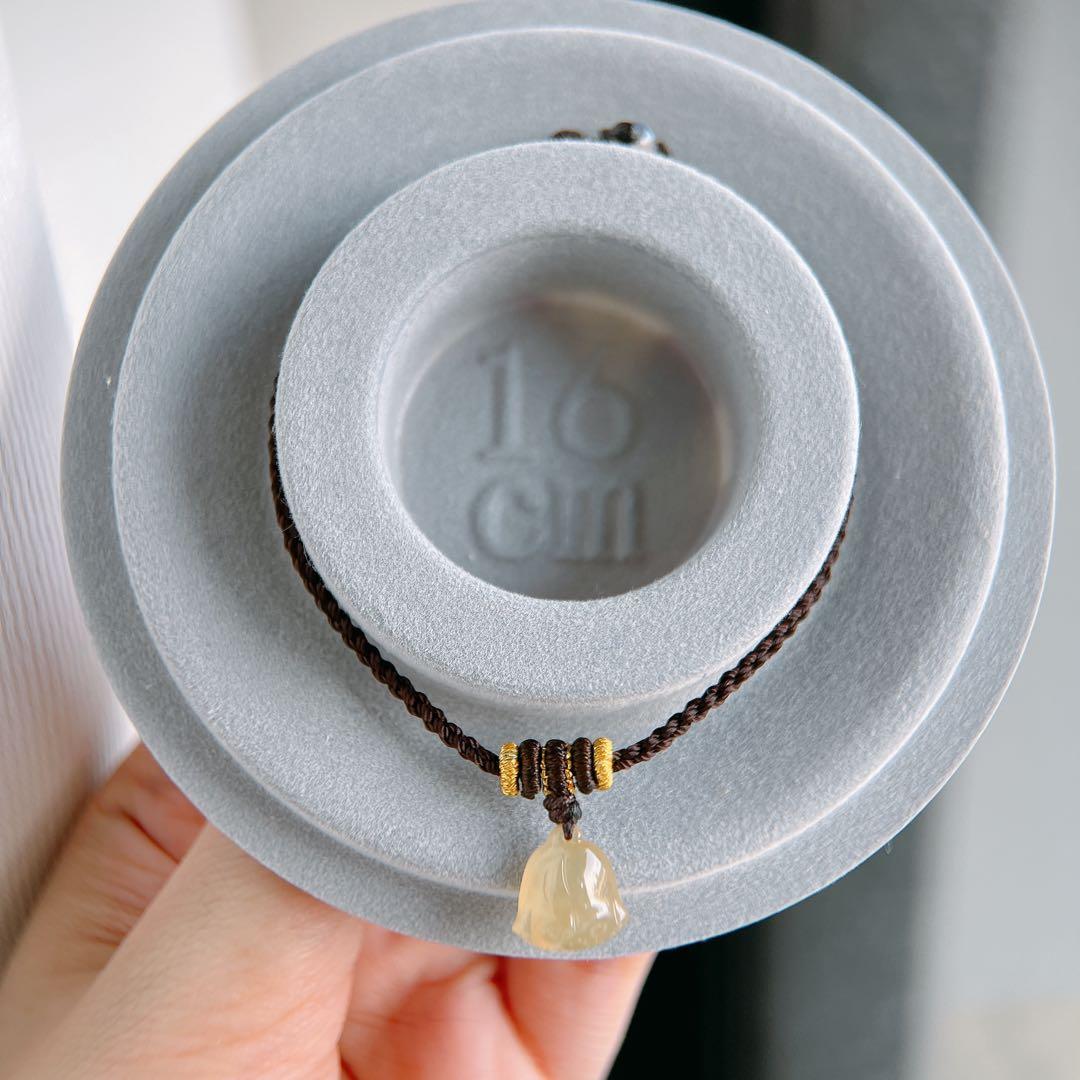 【iku出品】天然ミャンマー産本翡翠ブレスレット 〜16.5cm