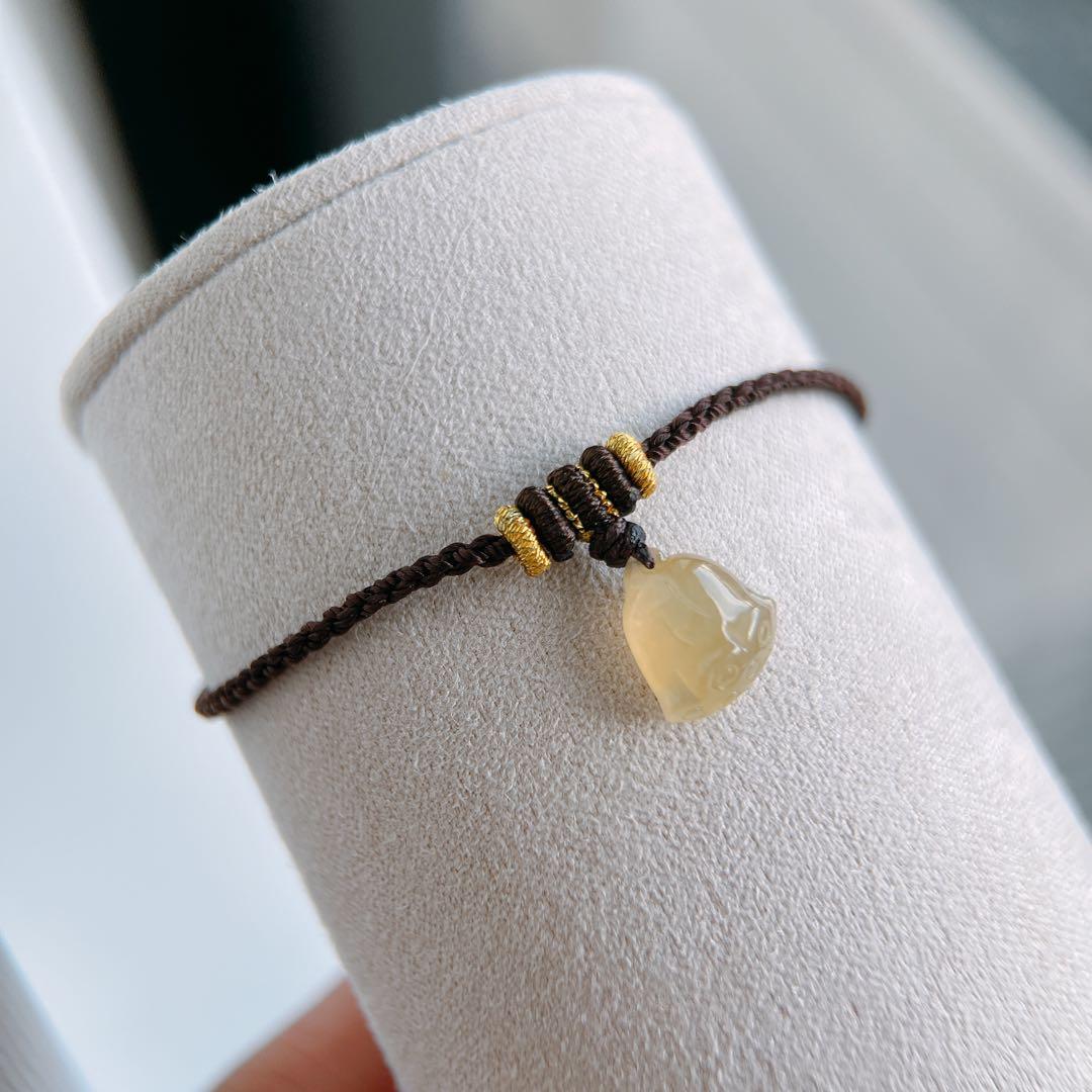 【iku出品】天然ミャンマー産本翡翠ブレスレット 〜16.5cm