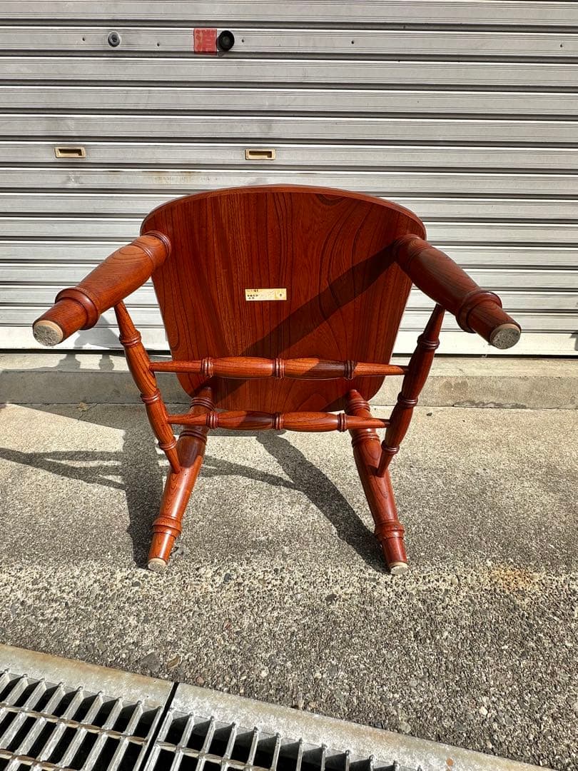 松本民芸家具　大キャプテンチェアー　欅に漆塗り　最上級　ウィンザーチェアー　椅子