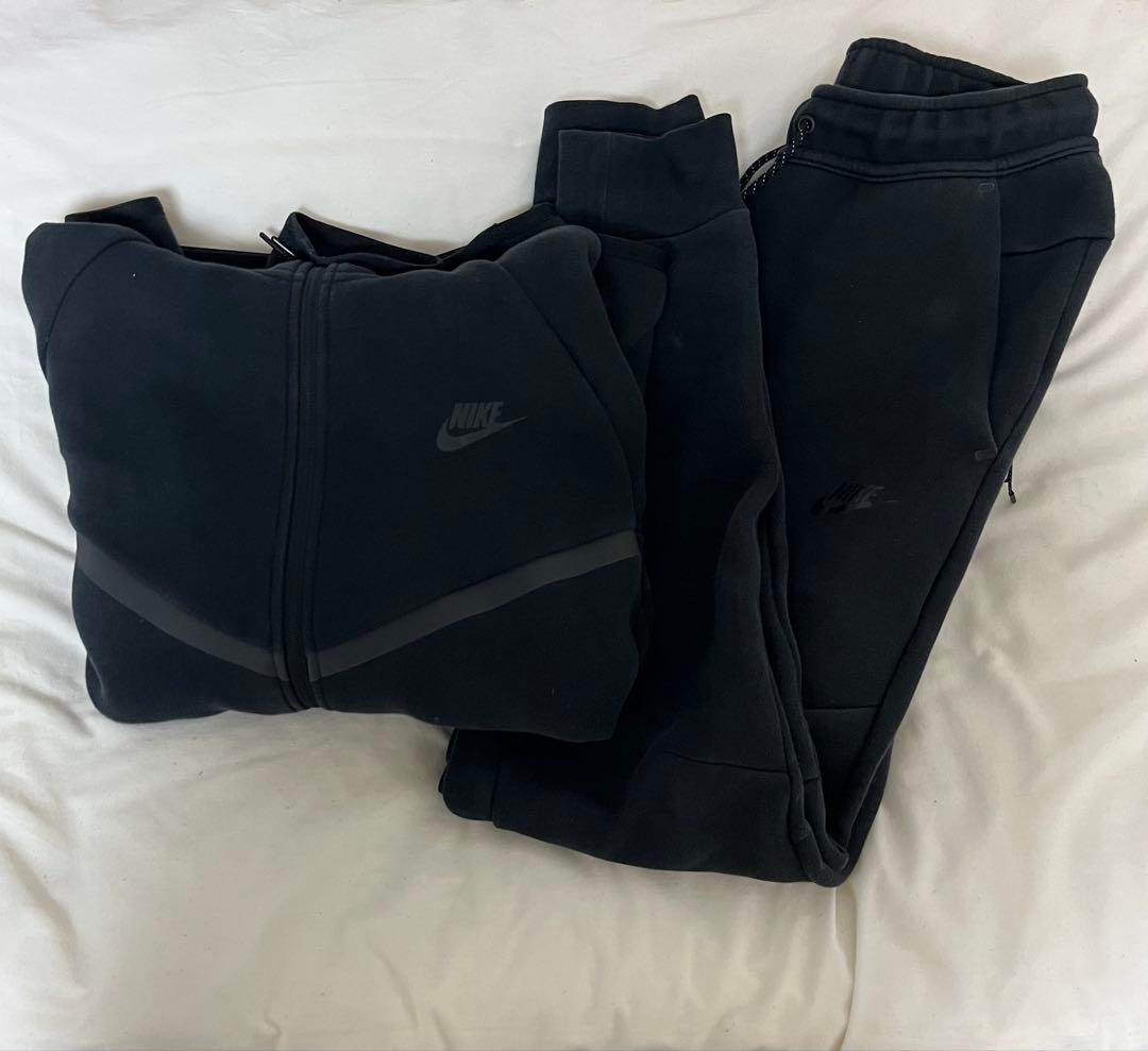 NIKE 旧テックフリース　セットアップ　黒　上下　M 確実正規品　大人気色