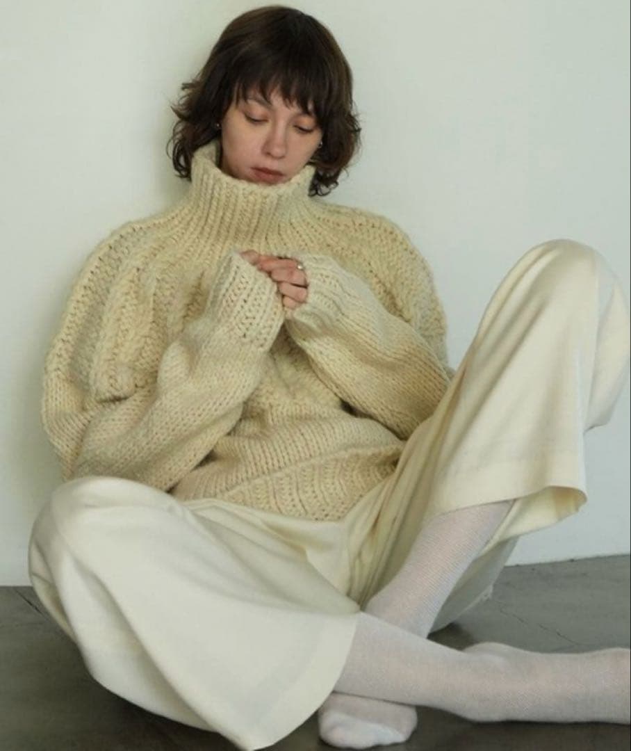 CLANE CHUNKY CABLE HAND KNIT TOPS サイズ1