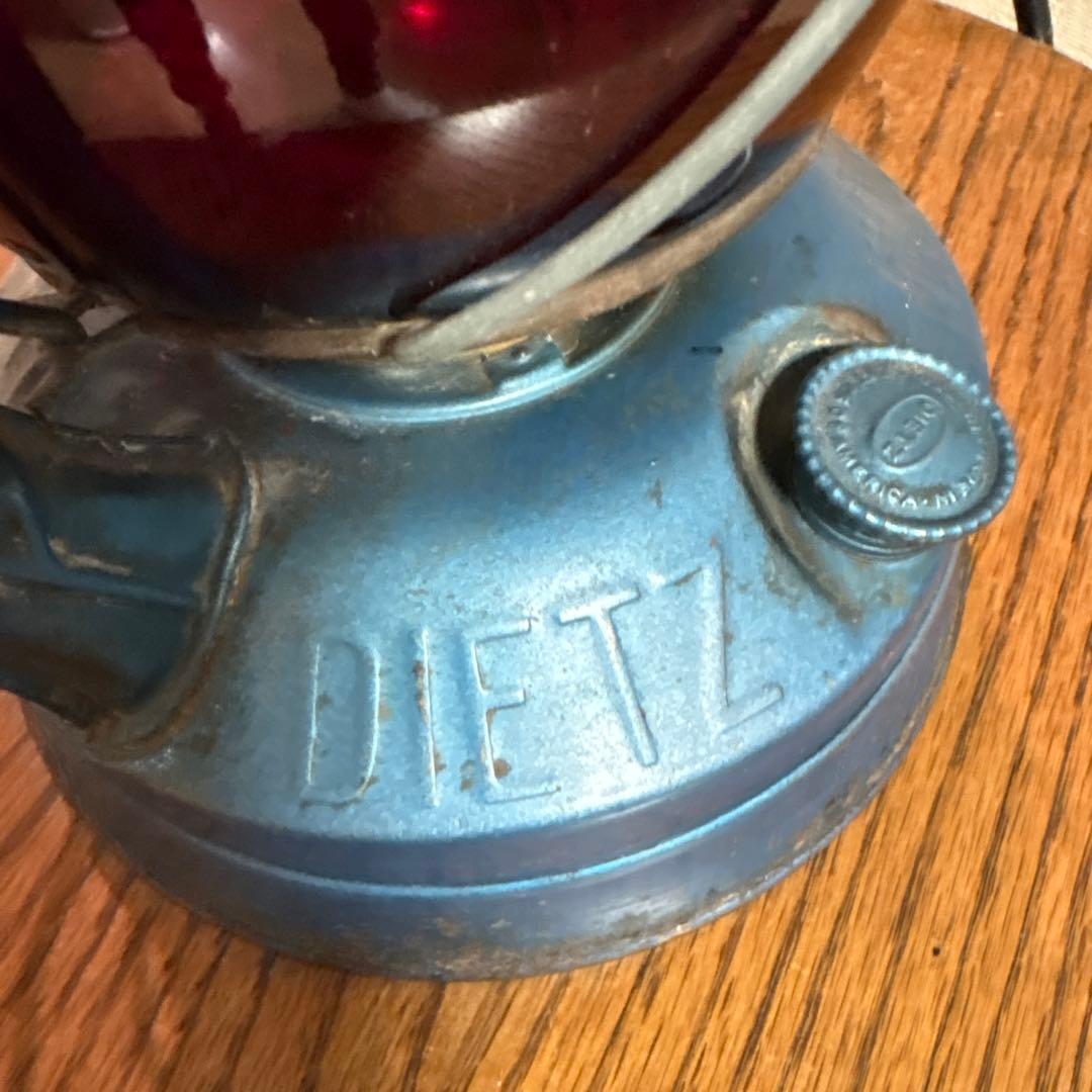 DIETZ オイルランタン　アンティーク　レッドグローブ　実働可能