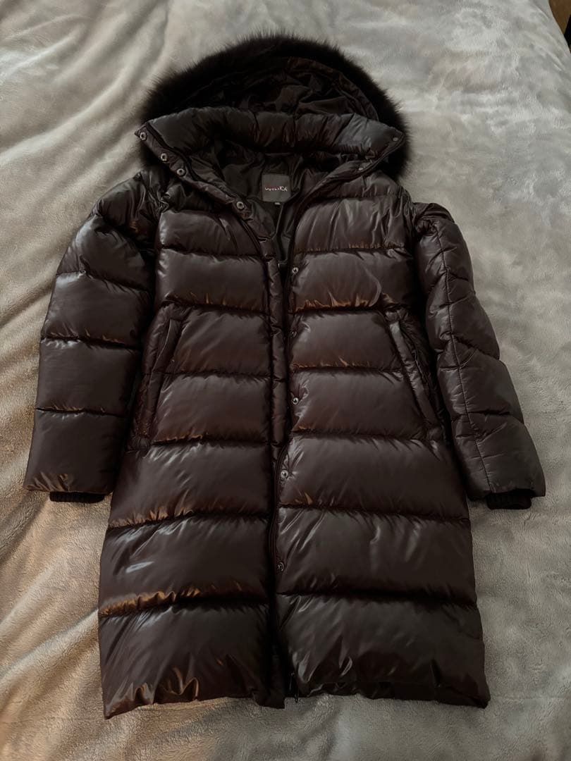 DUVETICA ダークブラウン ロングダウンジャケット 40