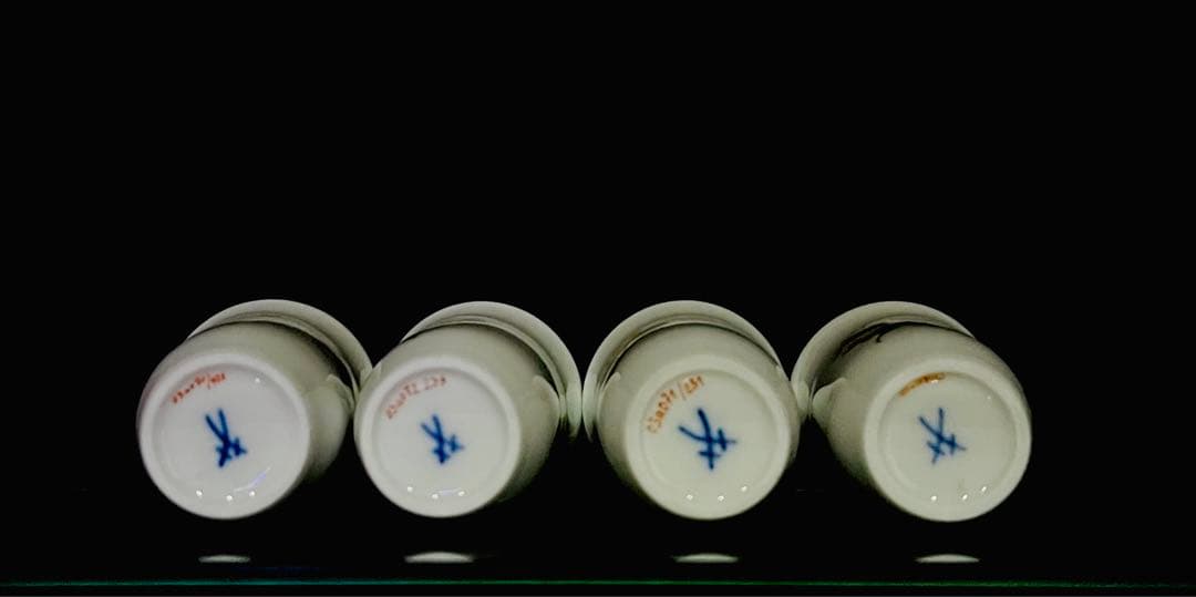 Meissenマイセン/※会員限定品 1級品 極稀少　猪口４口　日本酒　　花