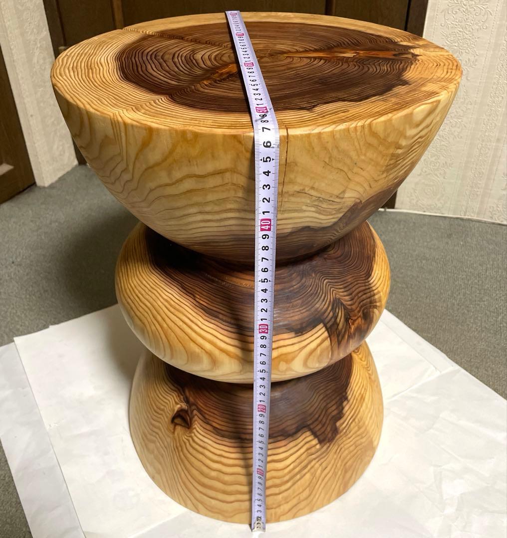 丸太　(パルック)　円筒型3段 スツール　サイドテーブル