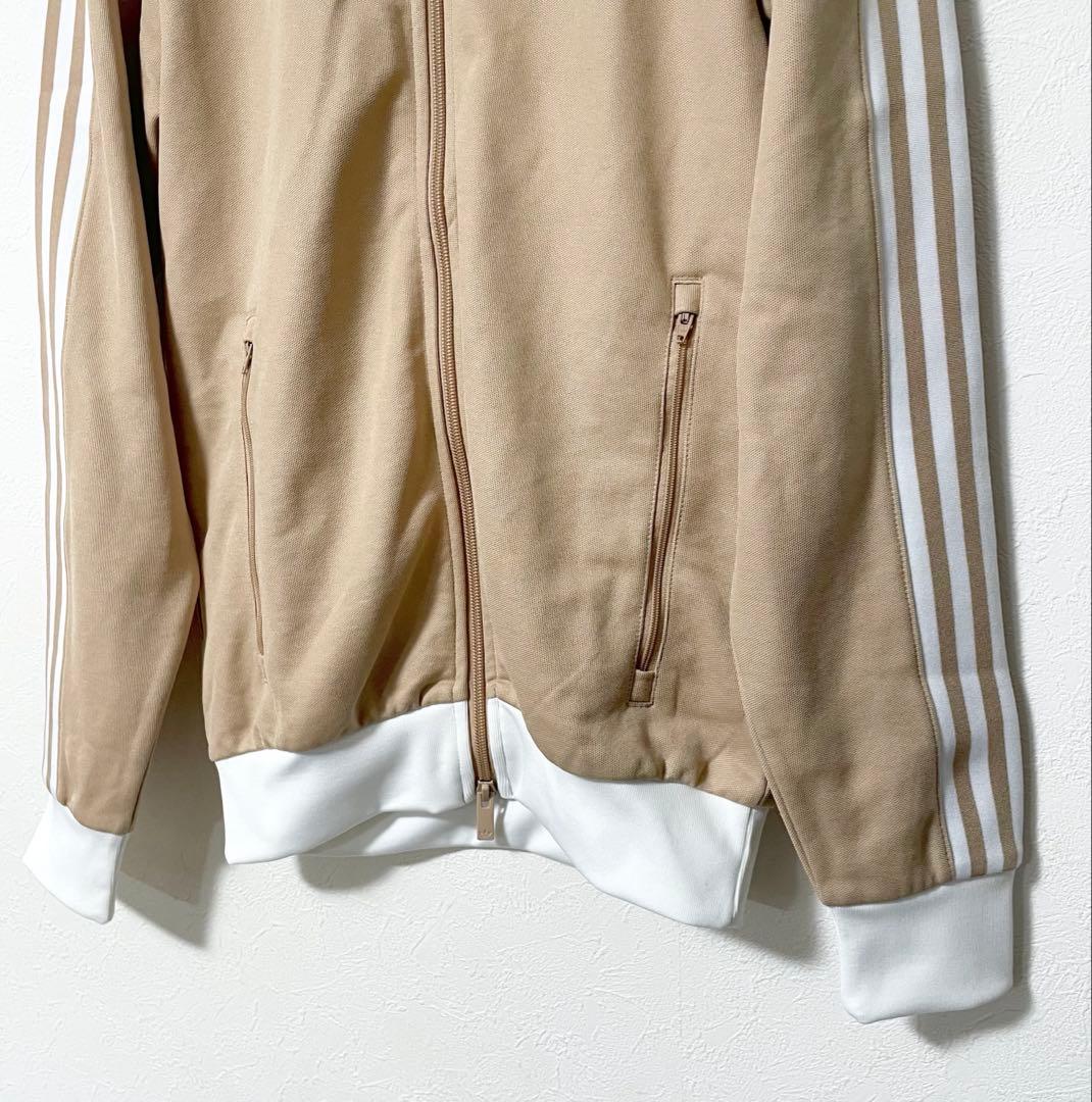 極美品adidas アディダス トラックジャケット ベージュ XS トレフォイル