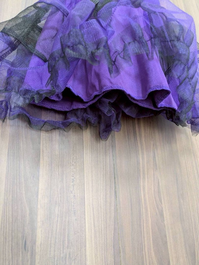 新品】110 小悪魔　ハロウィン コスプレ 女の子 魔女 キッズ　紫　コウモリ