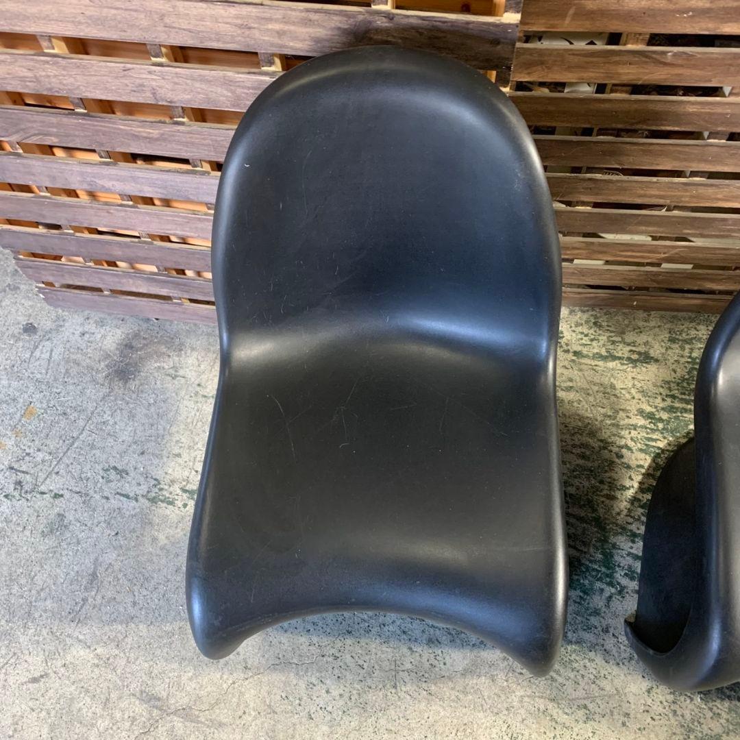 J373 パントンチェア リプロダクト ブラック 2脚セット